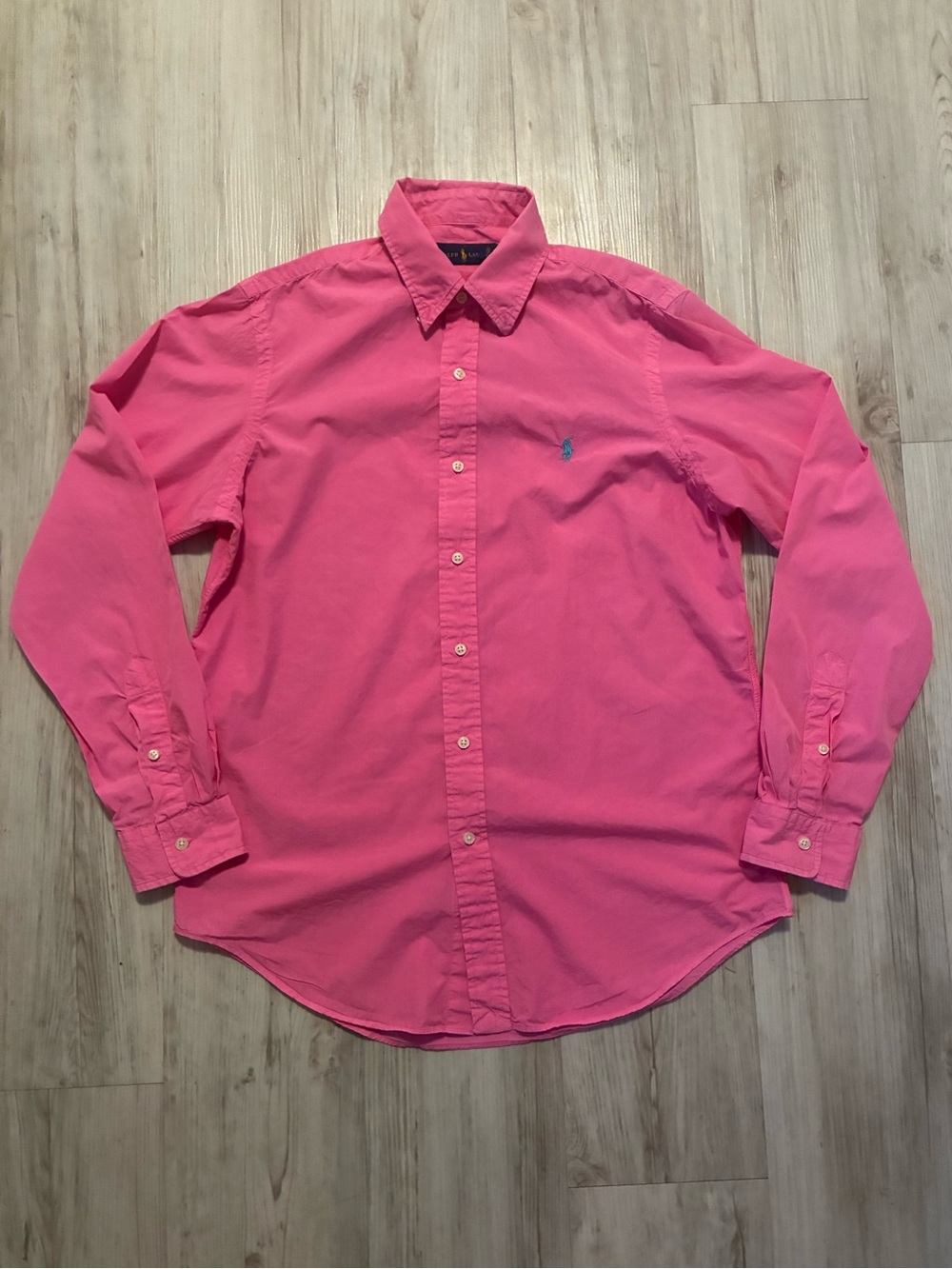 Ralph Lauren Button Down Long Sleeve Shirt Pink